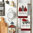 thumbnail image 3 of SM-XLHN Buffalo Plaid Truck Trees Kitchen Dish Towels Merry Christmas, 18 x 26 Inch Winter Drying Cloth Tea Towels for Cooking Baking Set of 2, 3 of 6