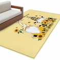 thumbnail image 6 of Yellow Sunflowers Area Rug 3x5 Washable Rug Non Slip Gnomes Farmhouse Botanical Bee Large Area Rug Indoor Floor Carpet for Entryway Bedroom Kitchen Living Room Home Office Dining Room Nursery, 6 of 8