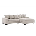 thumbnail image 3 of Newboti Furniture Luxe Oversized Two-Piece Right Facing Sectional Couches for Living Room, 102.4-Inch L Shaped Sofa with Chaise, Upholstered with Corduroy Fabric, Ivory BN.6279, 3 of 10