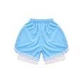 thumbnail image 4 of JanJean Shorts de Sport pour Garçons Séchage Rapide 2-en-1 Course Basketball Performance Shorts en Maille Bleu TTP, 4 of 7