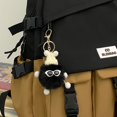 thumbnail image 2 of Women Backpack Contrast Color Book Bags for Teenage Girls with Pendant  School Backpack  White, 2 of 6