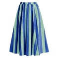 thumbnail image 5 of Womens Maxi Skirts Striped A Line Elastic Waist Summer Beach Vacation Flowy Skirt Dark Blue XS, 5 of 5