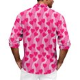 thumbnail image 5 of Fgvctg Valentine's Day Shirts for Men Long Sleeve Cotton Button Down Blouse Collared Plus Size Date Day Love Heart Print Shirts Soft Business Casual Tops Deep Red M, 5 of 5