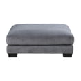 thumbnail image 2 of Rix 45 Inch Ottoman- Attached Seat Cushion in Gray Corduroy Fabric- Wood, 2 of 6