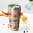 thumbnail image 4 of 30oz Pioneer Flower Floral Print Pattern Tumbler, Double Wall Vacuum Insulated Cup, BPA-Free Leak Proof Lid & Reusable Straws, Hot 12h, Cold 34h, 4 of 6