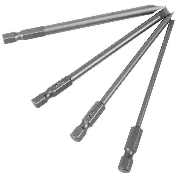 16Pcs Long Magnetic Screwdriver Bits Set Slotted+Cross+Hex+Torx Drill Bit Set 1/4 Inch Hex Shank 100