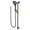 Matte Black, variant on Moen 3671EP 5-Function Massaging Handshower with Toggle Pause, Includes 30-Inch Slide Bar and 69-Inch Hose, Chrome
