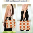 thumbnail image 4 of FORMRS Womens Corduroy Tote Bag Crossbody Shoulder Handbag with Pocket, Orange Geometric Circles, 4 of 7