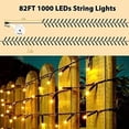 thumbnail image 3 of 25M 1000 LED Luces del árbol Navidad, Blancas Cálidas Luces Navidad para Exteriores con 8 Modos y Memoria, Impermeable Luces Cadena para Casa Bodas Fiestas Jardín patio Navideñas Decoraciones, 3 of 7
