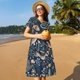 thumbnail image 4 of Disketp Retro Forest Animals para Vestido de Manga Corta para Mujeres, Vestidos de Verano para Mujeres, Casual y Holgado para la Playa, 4 of 6