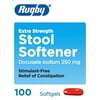 4 Pk Rugby Extra Strength Stool Softener Docusate Sodium 250mg 100 SoftGels Ea