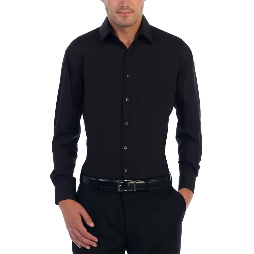 Gioberti - Gioberti Men's Long Sleeve Solid Dress Shirt - Walmart.com ...