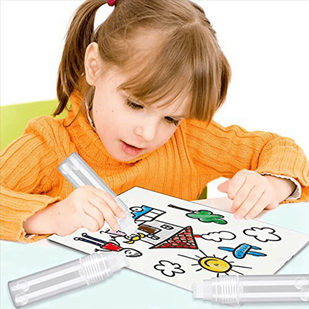 20 Pack Refillable Acrylic Paint Markers 15mm Empty Acrylic Markers Clear White Paint Marker Pens for Rock Painting Wood