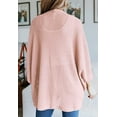 thumbnail image 4 of CoCopeaunt Women's Kimono Open Front Waffle Knit Cardigans Solid Sweater Batwing Sleeve Shawl Collared Soft Slouchy Cloak, 4 of 6