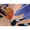 thumbnail image 4 of Ambesonne Sports Quilted Bedspread Set 3 Pcs, Vintage Basketball Art, King Size, Orange Black, 4 of 5
