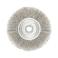 thumbnail image 1 of Yeacher 5-Inch Bench Wire Wheel Brush Stainless Steel for Bench Grinder Polishing Deburring Rust & Paint Removal 1pc, 1 of 6