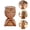 Brown, variant on Face Planter Pot with Heart Hands,Head Planter for Indoor Plants,Succulent Pots, Decorative Makeup Brush Holder for Vanity, Desktop Storage Container,Brown,4.84 x 3.07in