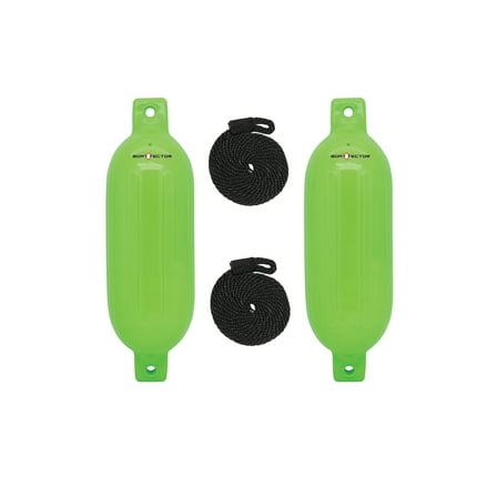 Extreme Max 3006.7587 BoatTector Inflatable Fender Value 2-Pack - 4.5" x 16", Neon Green