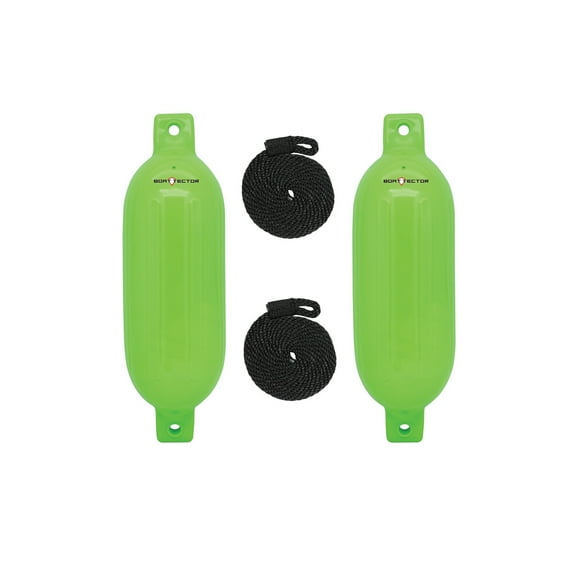 Extreme Max 3006.7587 BoatTector Inflatable Fender Value 2-Pack - 4.5" x 16", Neon Green