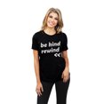 thumbnail image 2 of Be Kind Rewind Women's Fashion Relaxed T-Shirt Tee Heather Black X-Large, 2 of 5