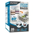 thumbnail image 2 of Cubepoint Lot de 20 Sacs de Rangement sous Vide Sacs Gain de Place (4 Jumbo/4 Grands/4 Moyens/4 Petits/4 Rouleaux) Compression pour Couettes et Couvertures Scelleuse Rangement de Vêtements, 2 of 8