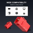 thumbnail image 2 of shiyou-RJ45 Coupleur de Clés Cat6 Lot de 25, Femelle à Femelle, Insert de Coupleur UTP, Prise Keystone, Rouge, 2 of 4