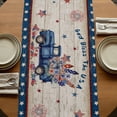thumbnail image 5 of Table Runners 90 Inches Long Dress Scarves, Independence Day Farmhouse Coffee/Dining/Kitchen Table Runner for Living Room, US Flag Gnomes Star Striped Wooden 13x90 Inch, 5 of 9