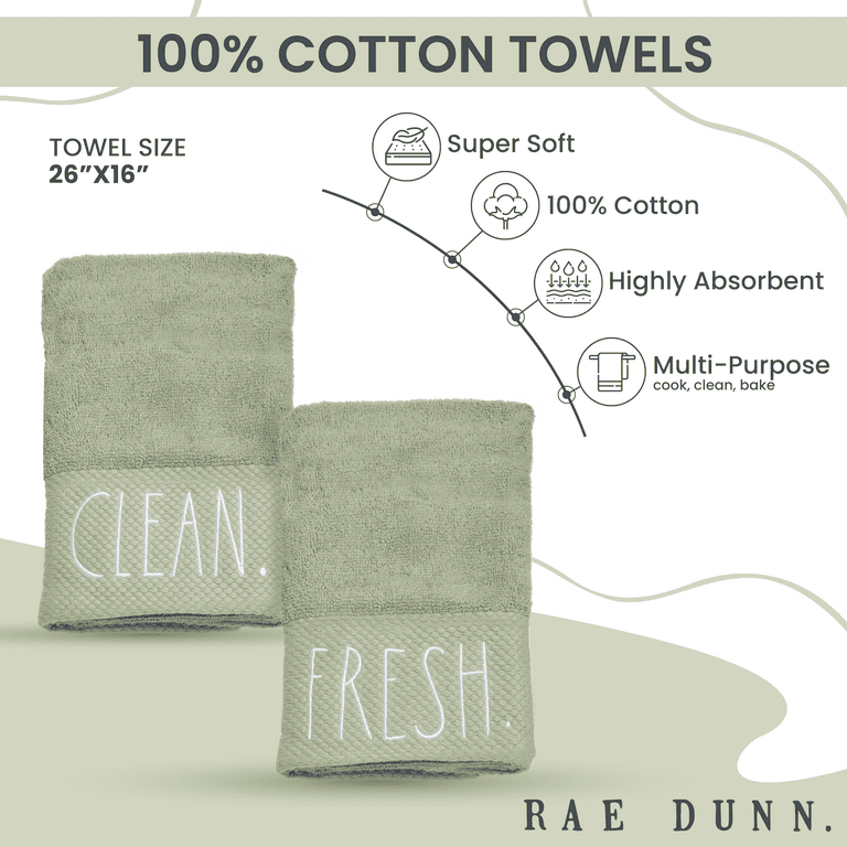 Rae dunn top bath towels