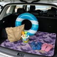 thumbnail image 2 of Psesaysky Purple Watercolor Bat Pattern Cargo Liner 29" x 39", Sturdy Pet Trunk Cover, Rear Cargo Mat for Vehicle Interior, 2 of 7