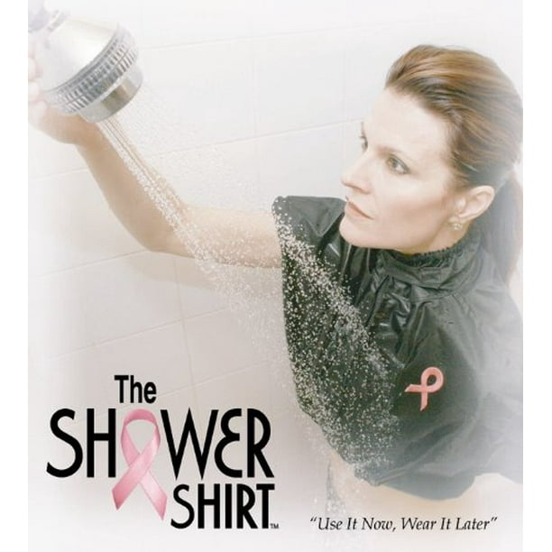 The SHOWER SHIRT Mastectomy Shower Shirt Black, Large/Extra Large, 1ct