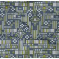 thumbnail image 4 of oneOone Organic Cotton Poplin Twill Fabric Stripe & Square Geometric Printed Fabric 1 Yard 42 Inch Wide, 4 of 4