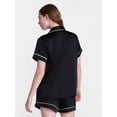 thumbnail image 4 of Joyspun Women’s Stretch Satin Sleep Top and Shorts, 2-Piece Set, Sizes XS to 3X, 4 of 6