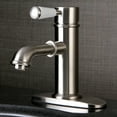 thumbnail image 2 of Kingston Brass KS7418DPL Paris Single Porcelain Lever Handle Bathroom Faucet, Brushed Nickel, 2 of 4