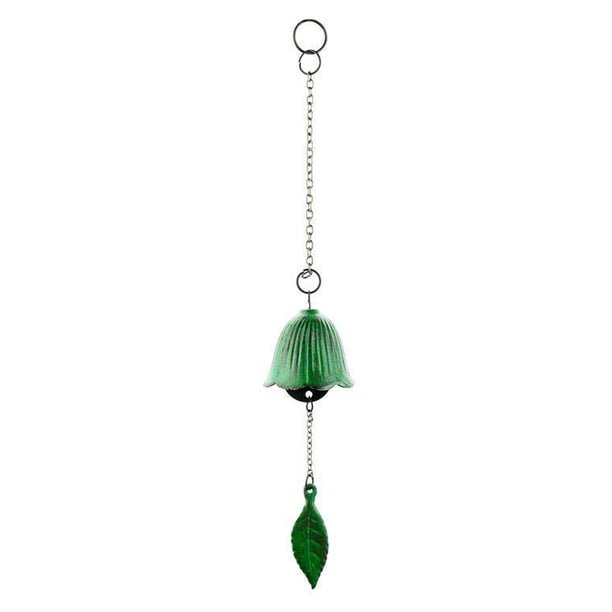 Campana de viento japonesa de hierro fundido para exteriores, pequeña campana de viento colgante retro para jardín, para buena suerte, decoración de patio y balcón.