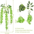 thumbnail image 2 of Babibeauty 6 Pack 3.6 Feet Artificial Fake Wisteria Vine Ratta Hanging Garland Silk Flowers String Home Party Wedding Decor (Green), 2 of 8