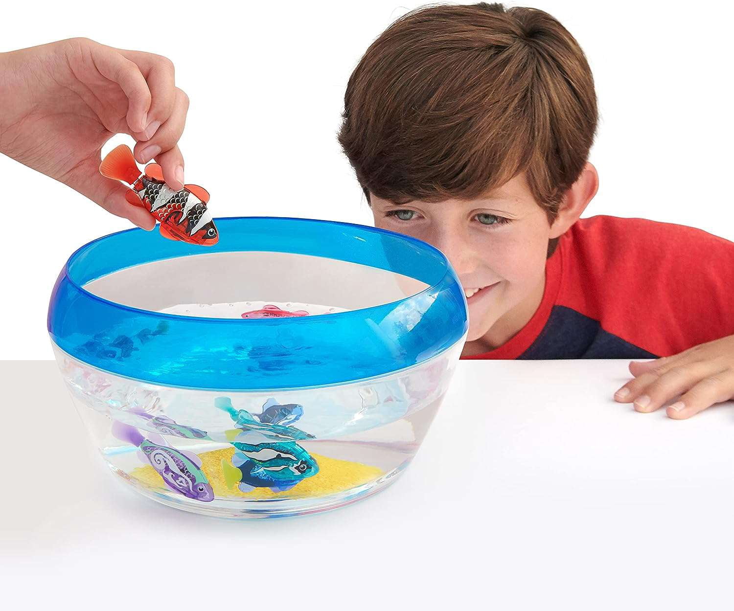 ZURU Robo Alive Robo Fish Swim and Fish Bowl Electronic Pet, Multicolor
