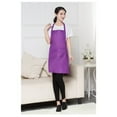 thumbnail image 2 of Monyance waterproof bib apron Pure Color Neck Strap Bib Apron Waterproof Restaurant and Home Kitchen Apron 60x70cm (Purple)(23.62X27.56X0.04Inches), 2 of 4