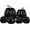 Black, variant on 7 Pcs Assorted White Plastic Pumpkins for Decorating - Artificial Foam Pumpkins for Fall Decor, Thanksgiving, Halloween, Wedding & Party, DIY Craft Fake Pumpkin for Table Centerpiece
