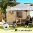 thumbnail image 4 of Outsunny 10 x 10 ft Pop Up Canopy Tent with One Push Setup, Easy Setup Outdoor Portable Instant Canopy Shelter w/ Roller Bag, Sandbags, White, 4 of 9