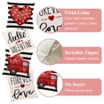 thumbnail image 4 of FEOYA Linen Pillows Cover 18x18 Inch Throw Pillow Cases Valentine 's Day Pillowcases Printed Pillow Covers Sofa Cushion Covers for Holiday Couch Home Indoor Outdoor Decorations Bedroom, 4 of 7
