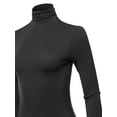 thumbnail image 4 of SSOULM Women's Slim Lightweight Long Sleeve Pullover Turtleneck Shirt Top With Plus Size, 4 of 5