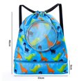 thumbnail image 5 of CHAO Mochila con cordón para natación para niños, resistente al agua, con separación de artículos húmedos y secos, para entrenamiento deportivo, grande, pequeña, color rosa, 5 of 5