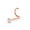 1.7mm (0.02Ct wt) Rose Gold 20g, variant on Real Diamond Nose Stud With Twist Back 14K Gold Nose Stud in 20 Gauge/Diamond Nose Ring For Women/Diamond Color-I-J, Diamond Clarity- I2-I3