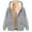Light Gray, variant on Autumn/winter Lamb Coat Plus Thick Hooded Cardigan Plus Size Coat
