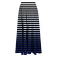 thumbnail image 4 of ameIAEA Women A-Line High Waist Midi Skirt Color Block Ruffle Flowy Skirts 2024 Fall Trendy Skirt, 4 of 6