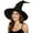 S-black, variant on Women's Witch Hat Adult Ruched for Halloween Costume Accessories