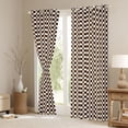 thumbnail image 4 of Homewish Brown Fashion Plaid Black Out Curtains for Teens, Modern Square Checkered Curtains Pack of 2 (42x63 Each), Chic Buffalo Bedroom Curtains, Living Room Curtains Decor, 4 of 6