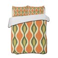 thumbnail image 2 of Orange Green Geometric Twin Size Down Alternative Comforter, Lightweight Comforter Quilt Bedding Set with Pillow Shams Abstract Moire Contemporary All Seasons Bed Comforter Duvet Insert 68"x86", 2 of 7