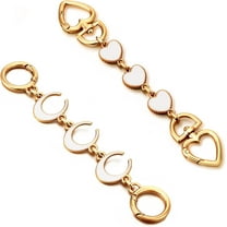 2Pcs Bag Extender Chain Heart Moon Purse Strap Extenders for Handbags Purse Extender Chain Gold Chain Purse Strap Replacement Brown Purse Accessories Bag Charms for Handbags Purse Making Supplies