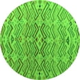 thumbnail image 1 of Ahgly Company Indoor Round Abstract Green Modern Area Rugs, 6' Round, 1 of 4